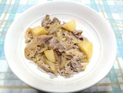 じゃがいもと白菜と豚肉のあっさり味噌煮