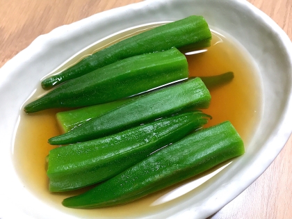 冷凍オクラを使いました。
簡単にできて美味しかったです！