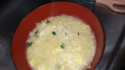 中華海老はなかったので、小エビでナンプラーはなかったけど、とっても美味しくできました！
卵をレンジするのは面倒だったので、そのままおとしましたが満足です。