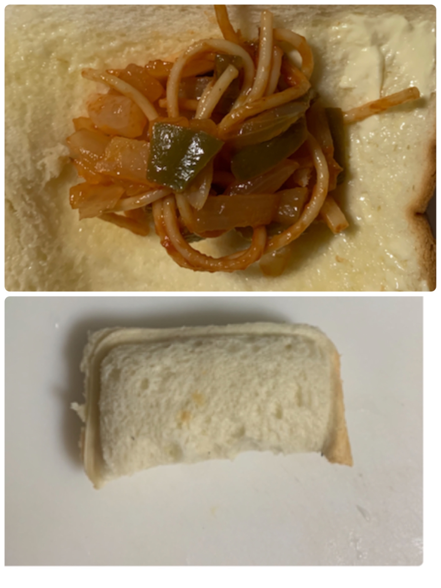 ランチパック風♪スパゲティナポリタンのサンドイッチ