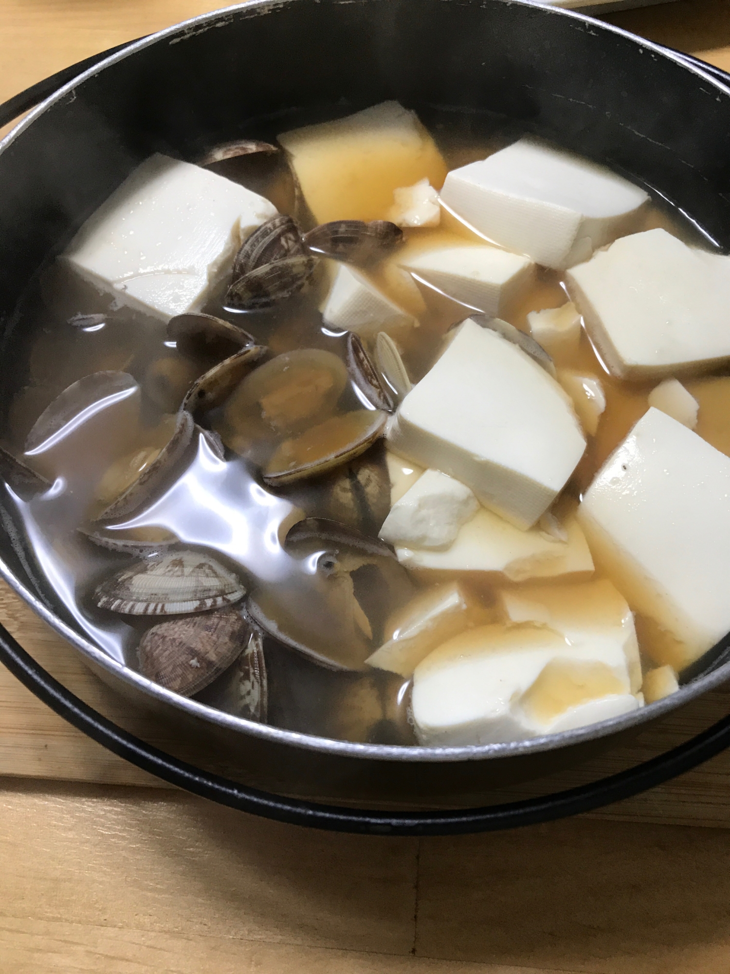 アサリと豆腐の鍋
