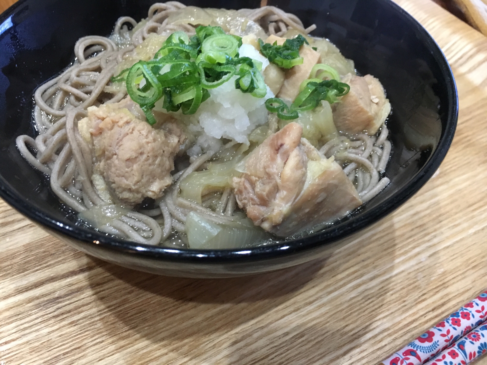 あったか！鶏肉入りおろしそば。