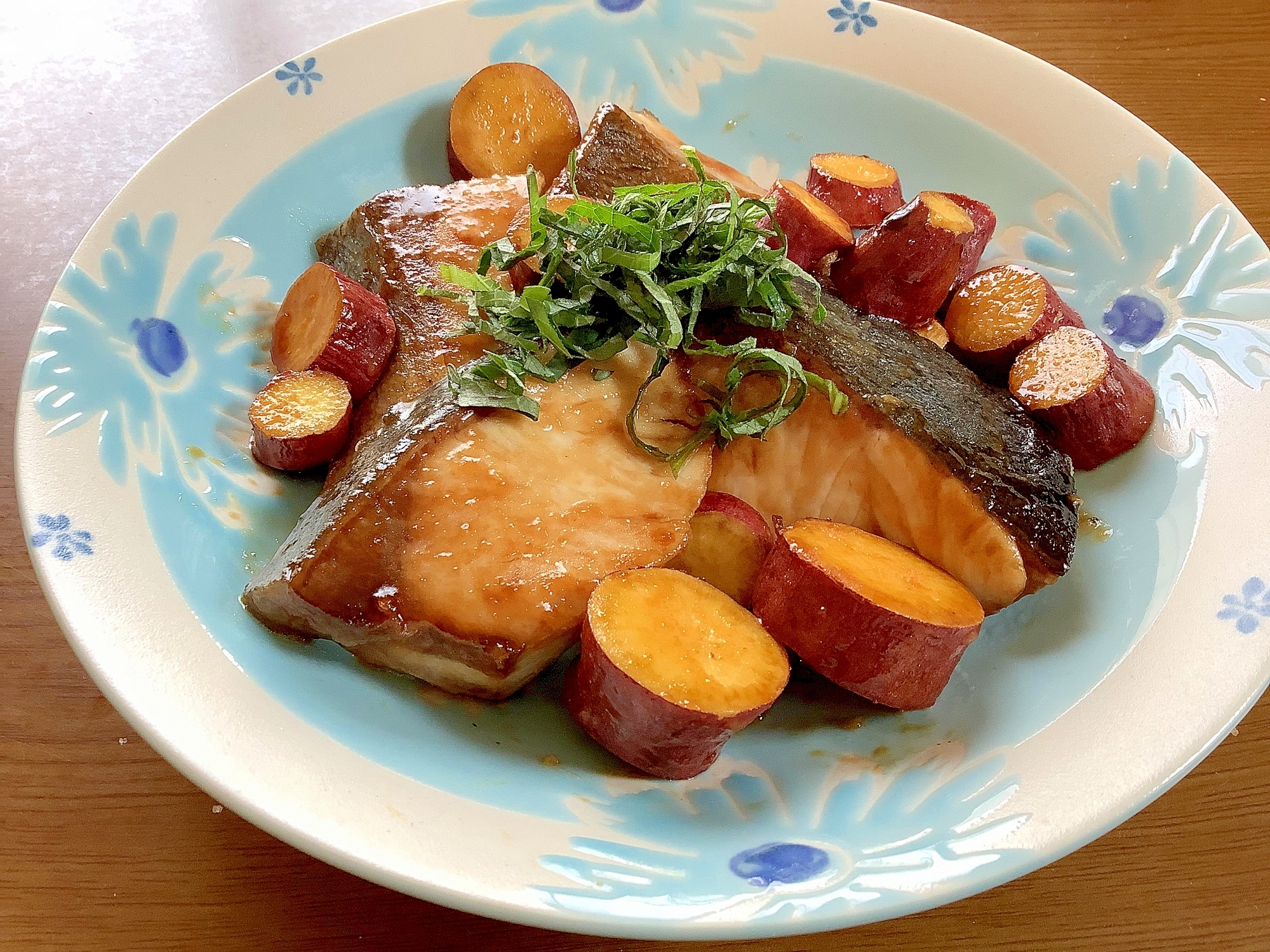 鰤とさつまいもの照り焼き