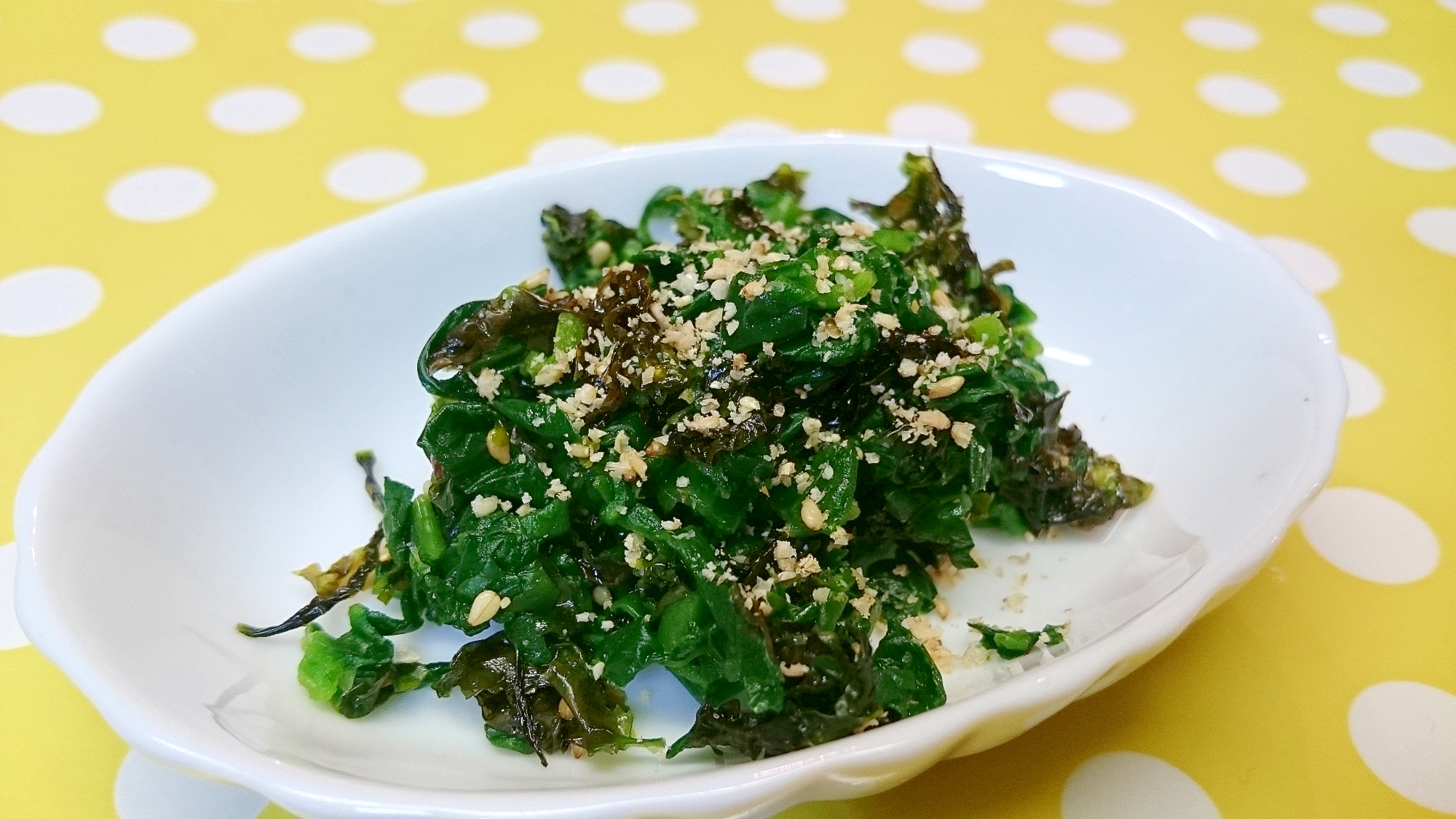 幼児食 ちぢみほうれん草の韓国海苔あえ レシピ 作り方 By 不二子ちゃん2号 楽天レシピ