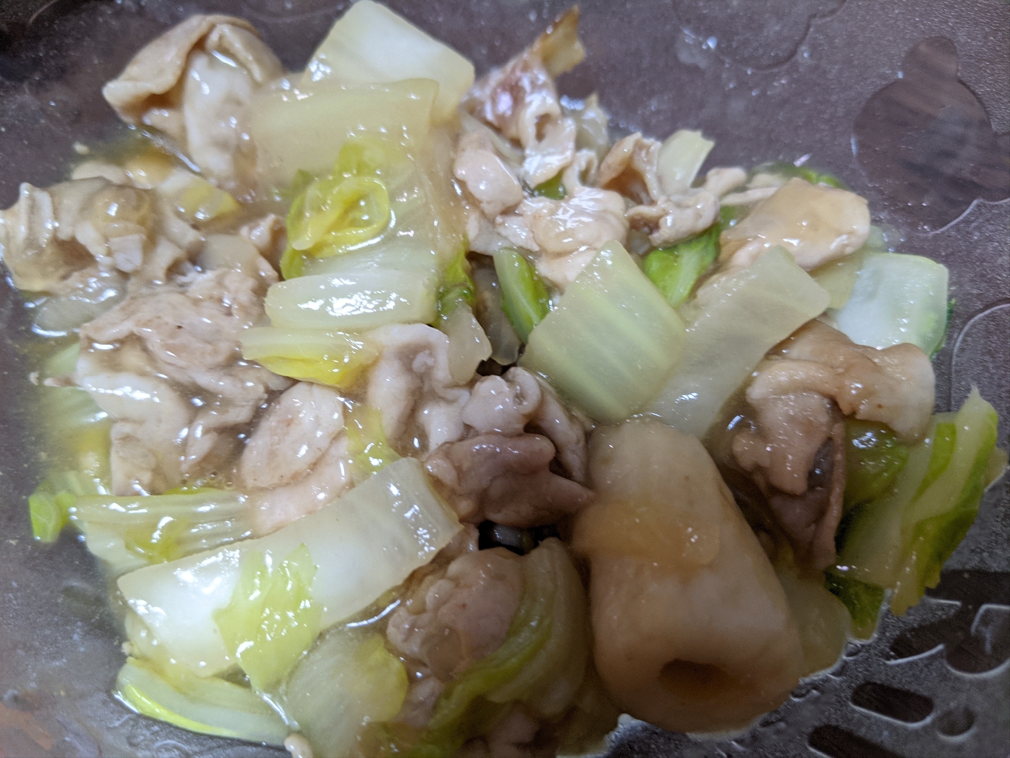 ちくわでかさ増し！豚肉白菜のとろみ和え