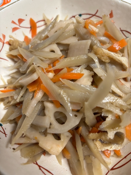 ごぼうとにんじんとレンコンとこんにゃくのきんぴら