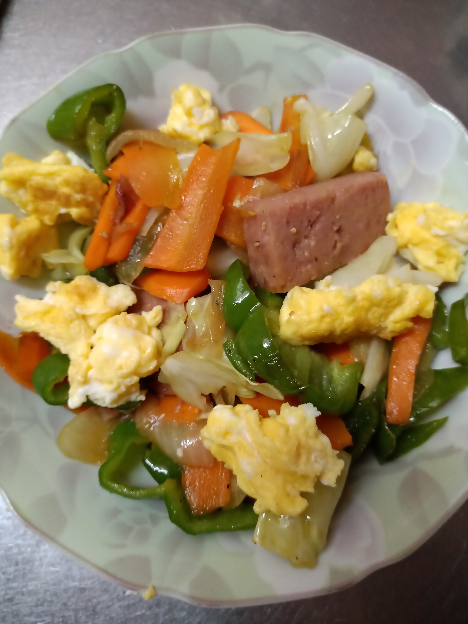 ◇スパムと野菜炒め