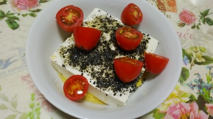 冷たい♪ジューシー♡ミニトマトの冷奴