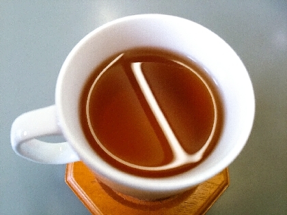 紅茶のティー・ハチミツと緑茶葉と生姜をプラス