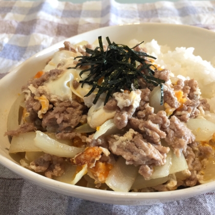 鶏ひき肉でふっくら親子丼～♪