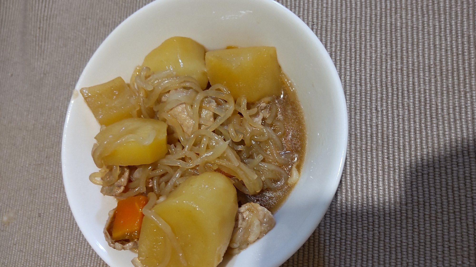 電子レンジで肉じゃが