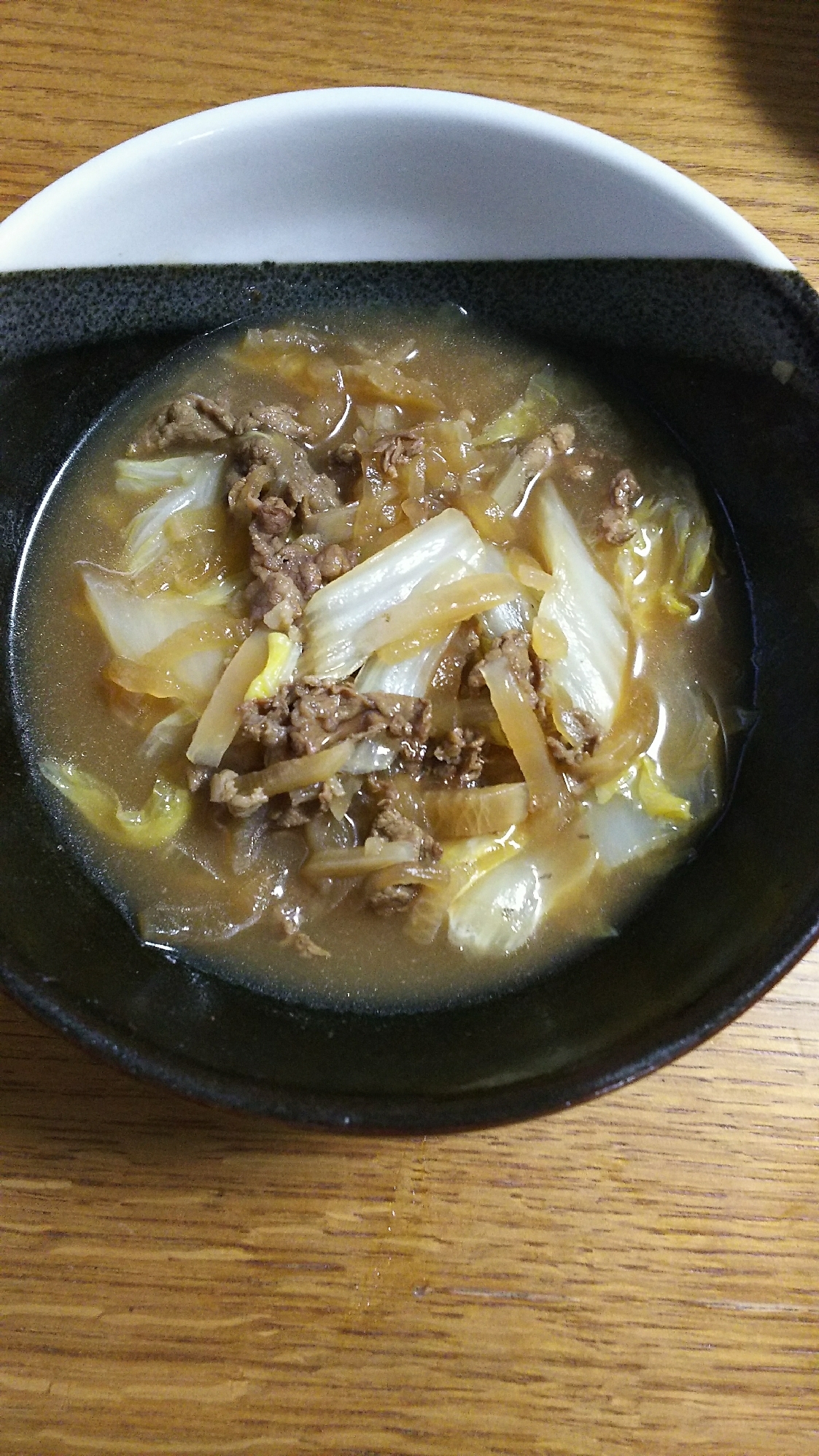 牛肉と大根と白菜の煮物