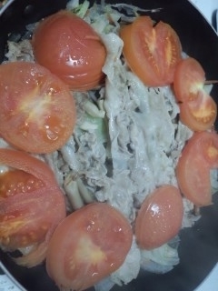 冷蔵、冷凍していた野菜をフライパンいっぱいに蒸しました！いままでトマトは試したことがなかったのですが酸味がきいておいしい発見でした！！ありがとうございました♪