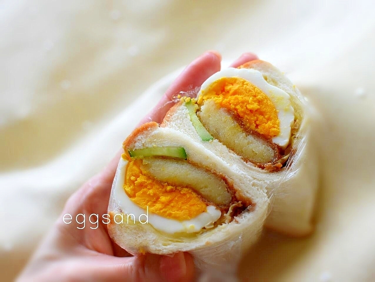 お弁当にも ゆで卵のラップサンド レシピ 作り方 By Yuki0 楽天レシピ