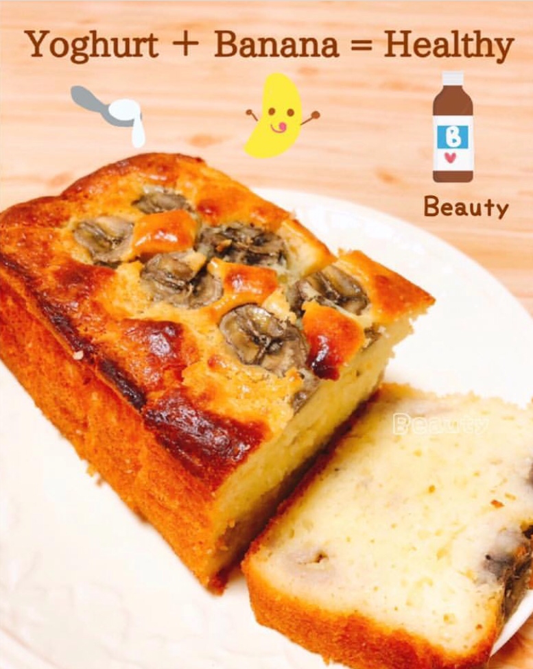 バターなしꕤ バナナヨーグルトパウンドケーキ