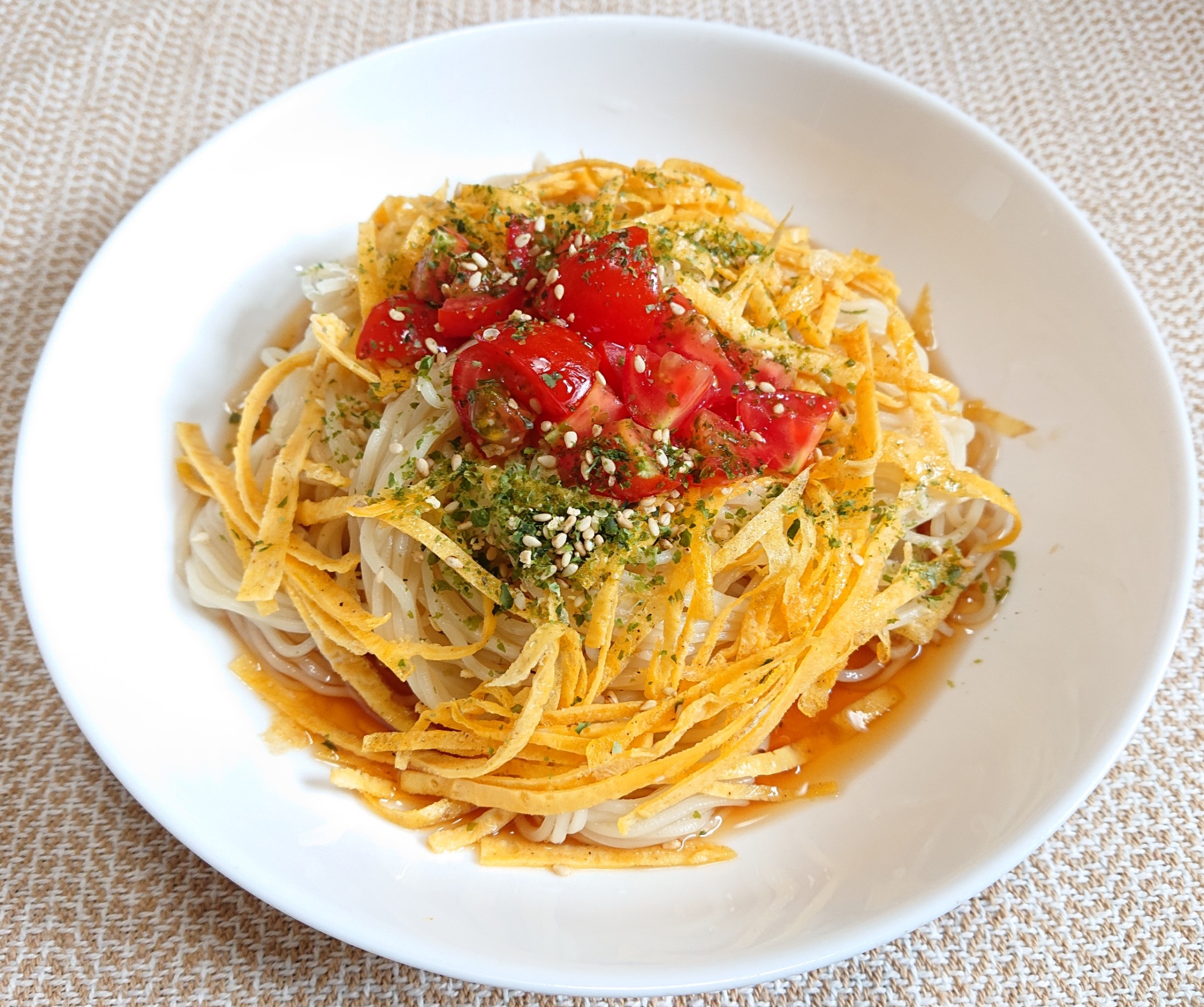 チルドで☆オリーブトマトの冷やし中華