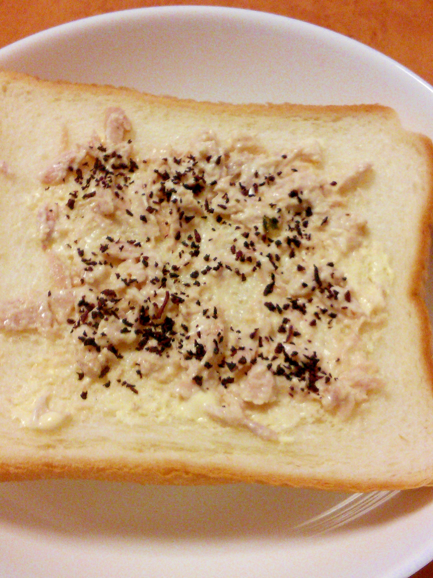 簡単☆朝ごパン☆ゆかりとツナマヨネーズ食パン