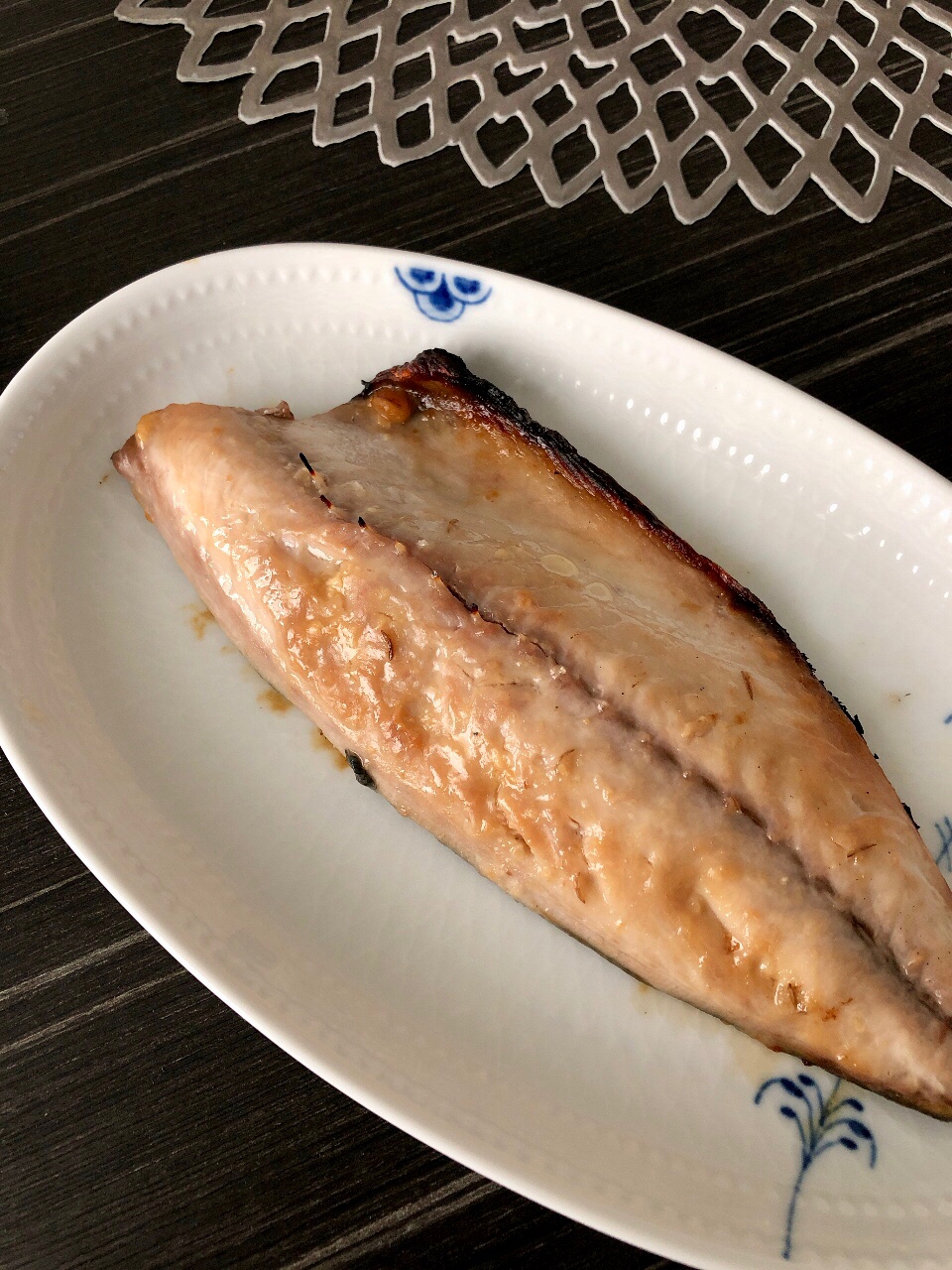 鯖の醤油味噌漬け焼き/魚焼きグリル