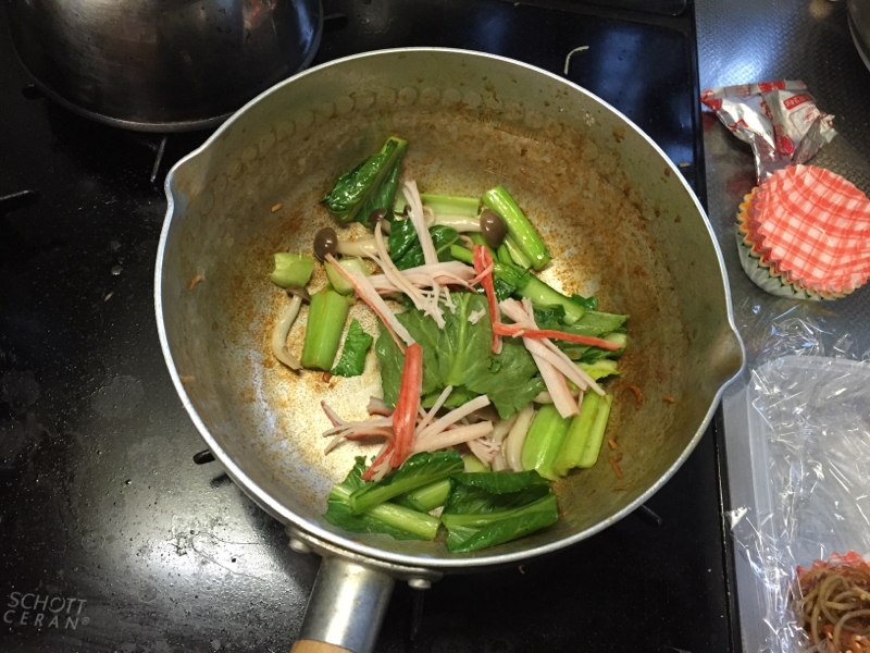 小松菜とカニカマのカレー炒め♪☆