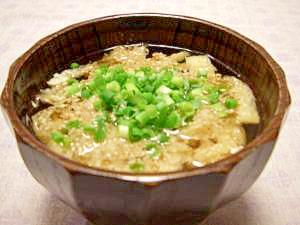 ゴマた～っぷり☆きざみあげ と すりゴマのお味噌汁