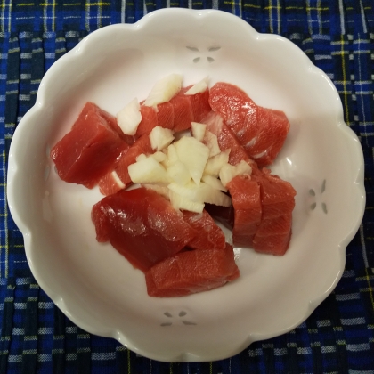 おつまみに～まぐろと食感しゃきしゃき長芋のたたき