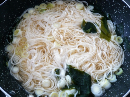 シンプルネギにゅうめん