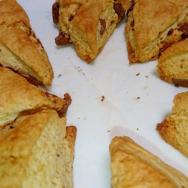 ホットケーキミックスで スタバ風チョコスコーン レシピ 作り方 By ふーちゃんgogo 楽天レシピ ホットケーキミックスで スタバ風チョコスコーン レシピ 作り方 By ふーちゃんgogo 楽天レシピ