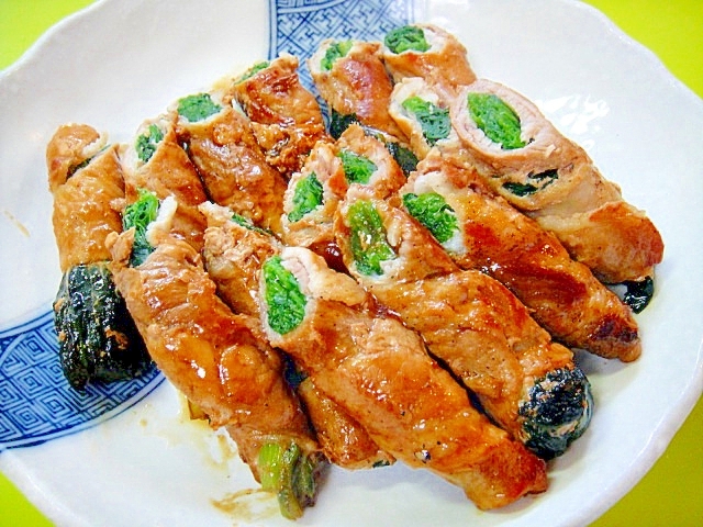 ほうれん草の豚バラ巻き☆オイスター照り焼き