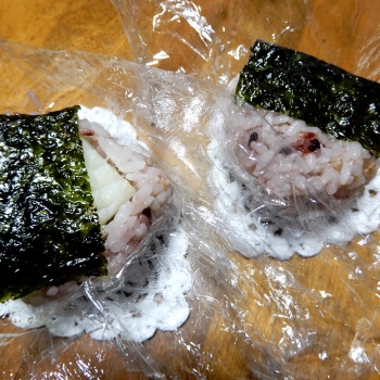 冷凍イカのおにぎり弁当