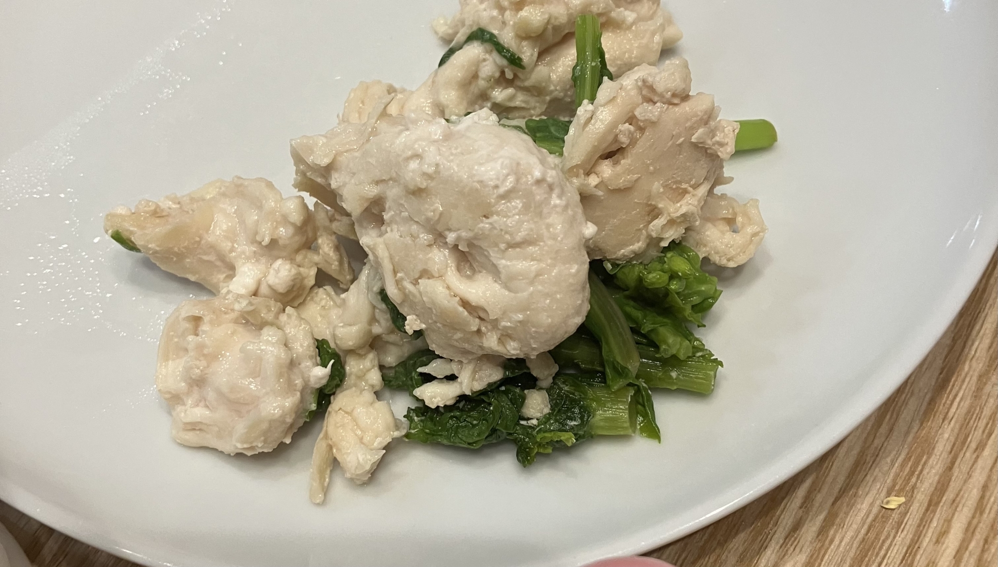 塩麹で鶏胸肉と菜花炒め