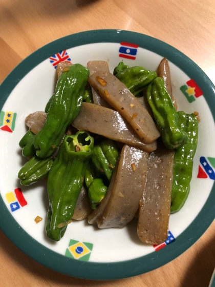 ししとうとこんにゃくの炒め煮