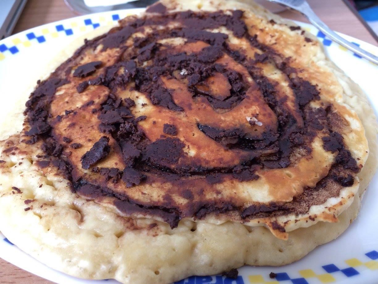 焼きチョコのホットケーキ