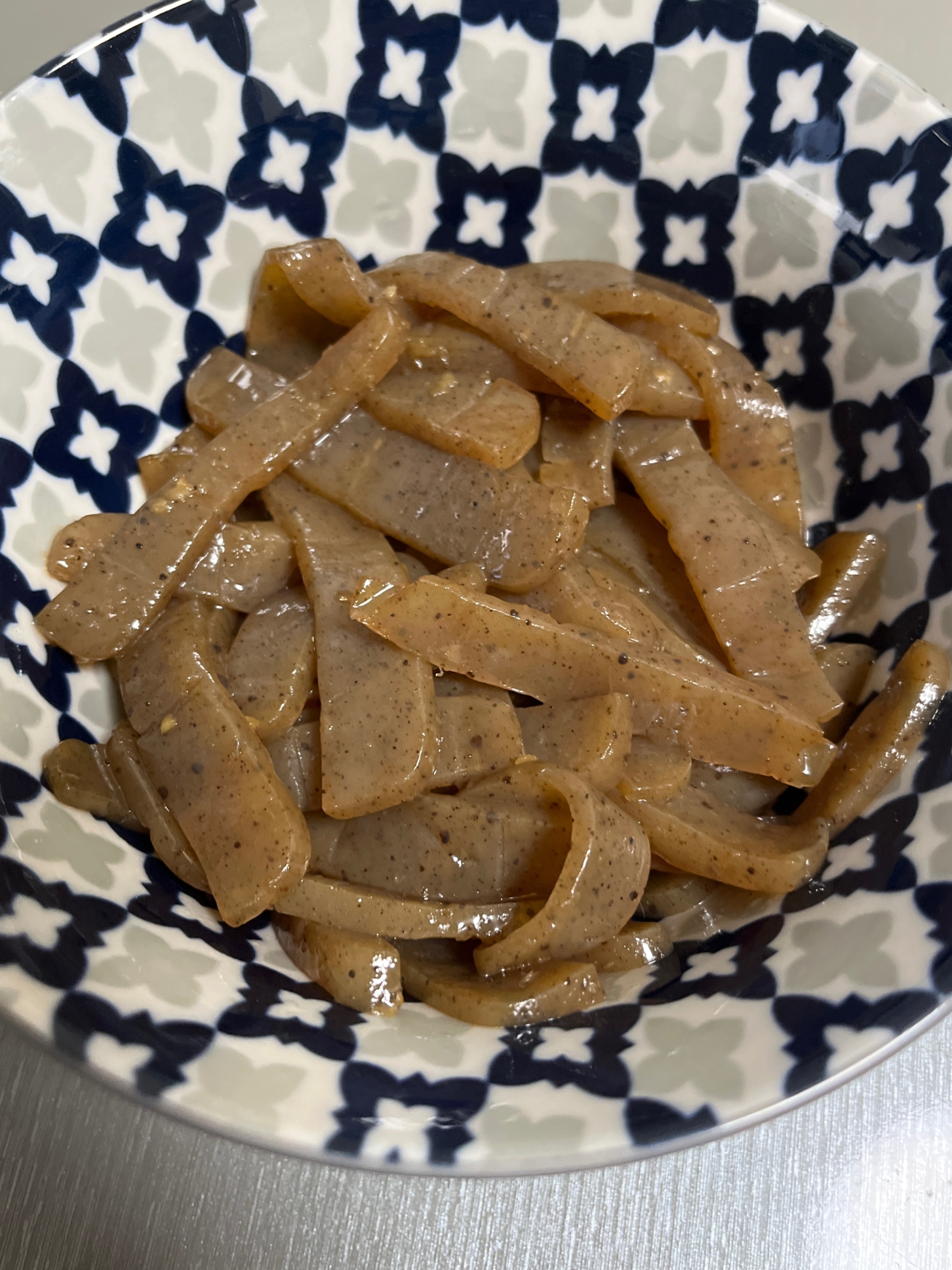 こんにゃくの生姜醤油炒め