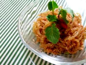 スピーディー!あっという間のしらたき明太子炒め