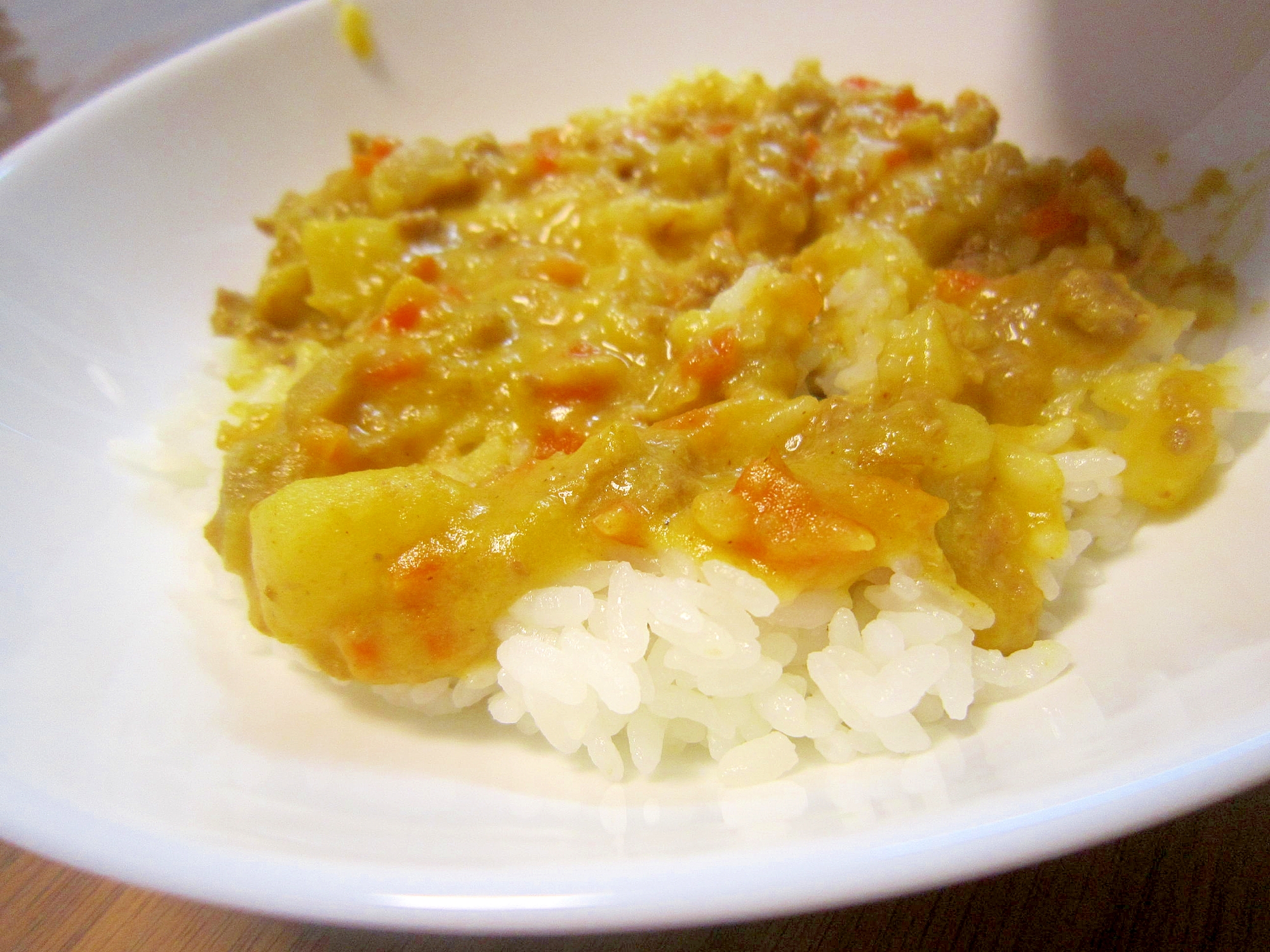 牛ひき肉のじゃいもカレー