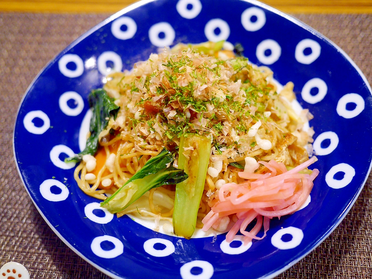 野菜たっぷり醤油焼きそば