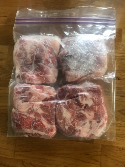 大量購入した豚肉(細切れ薄切り)の冷凍保存と使い方