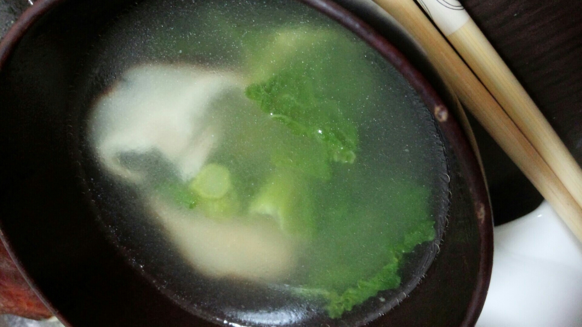 菜の花と椎茸のスープ