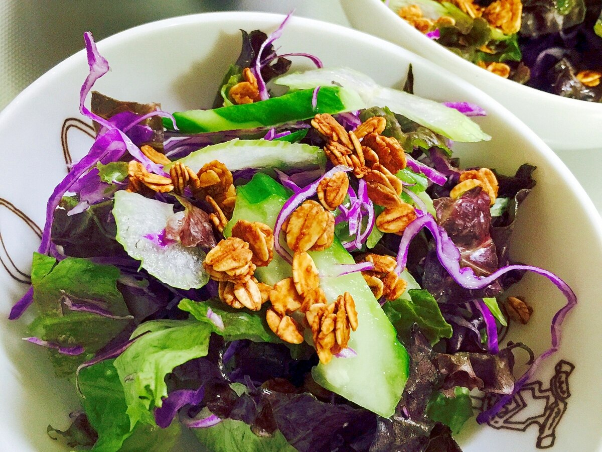 オーツ入り サニーレタスとセロリ 胡瓜のサラダ レシピ 作り方 By Toytoy Saori05 楽天レシピ オーツ入り サニーレタスとセロリ 胡瓜のサラダ レシピ 作り方 By Toytoy Saori05 楽天レシピ