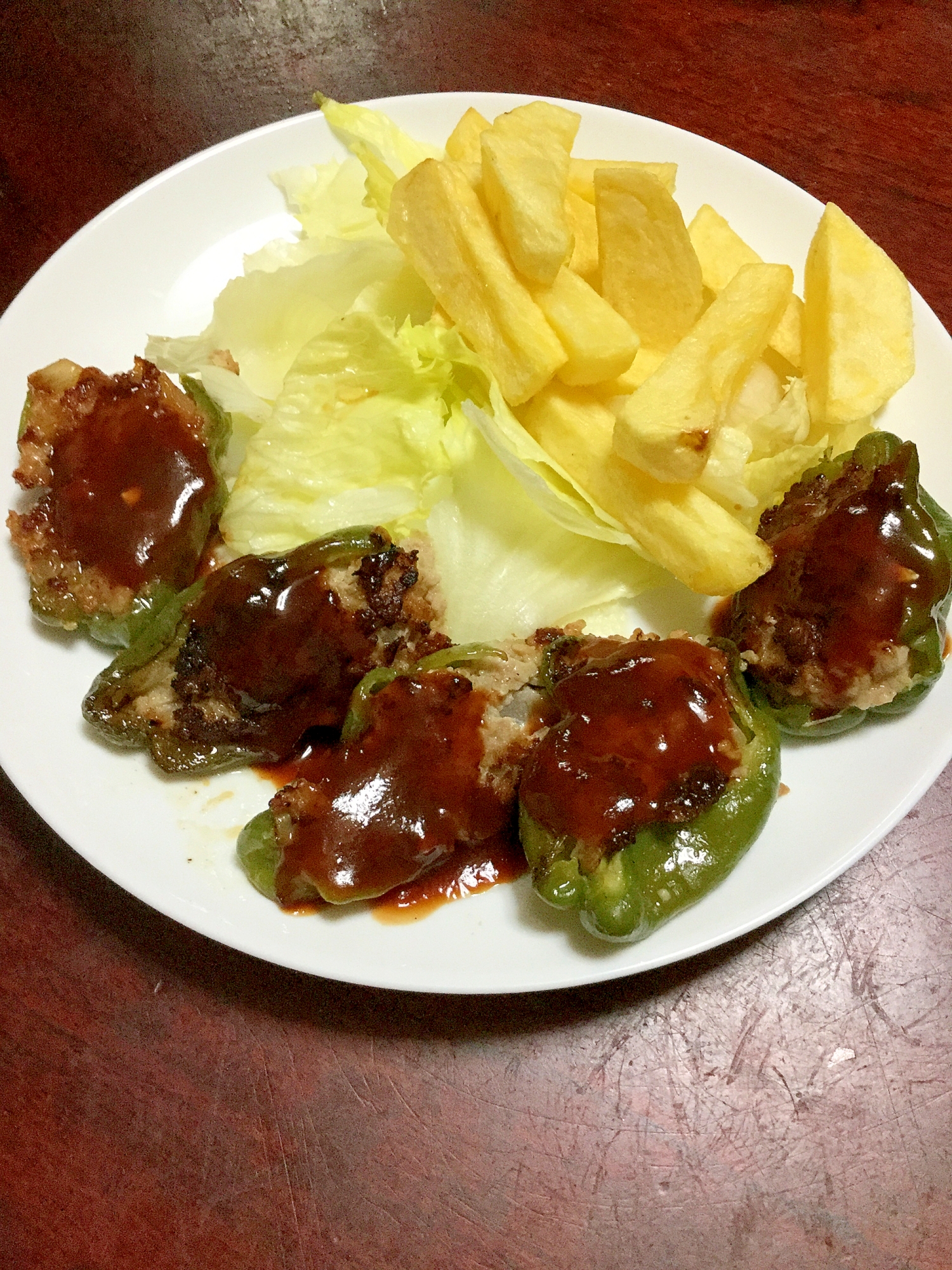 ピーマンの肉詰め揚げ!