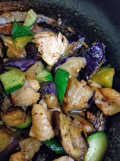 ご飯がすすむ♪ ナスとチキンの照り焼き☆