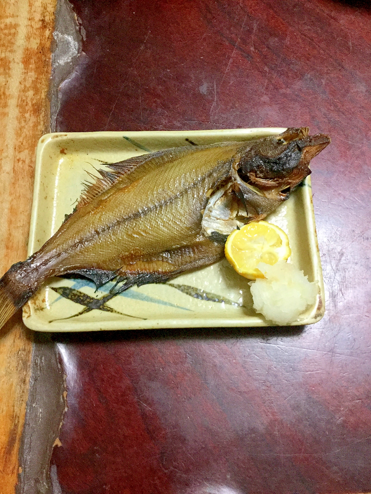 ヒラメのほんのり醤油漬け焼き。