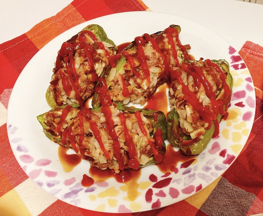 豚コマ肉で!?ピーマンの肉詰め