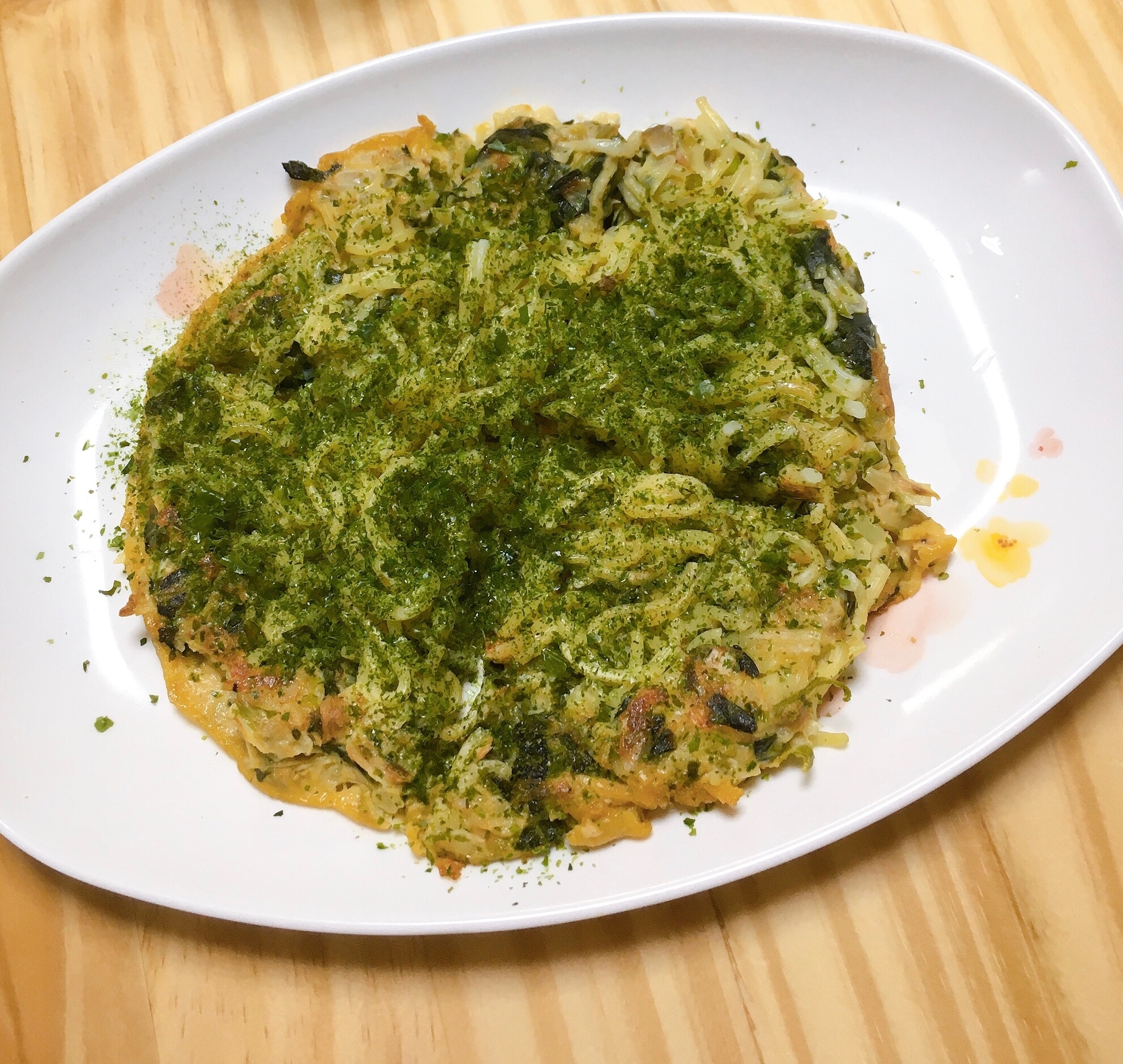 【幼児食】ほうれん草入り広島焼き