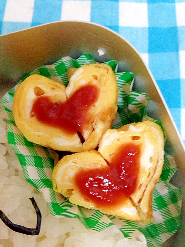 Wハート♡卵焼き♡