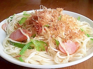 残り野菜でそうめんチャンプルー