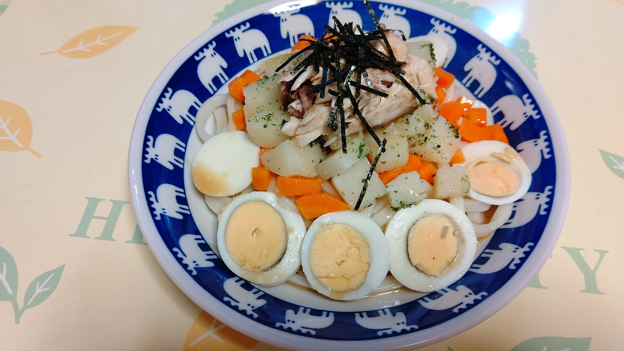 鯖と根菜のサラダうどん