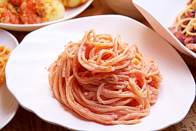サワークリームと明太子のスパゲティーソース