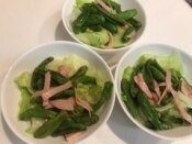 ししとうとたっぷり使ってマス☆ハムとレタスのサラダ レシピ・作り方