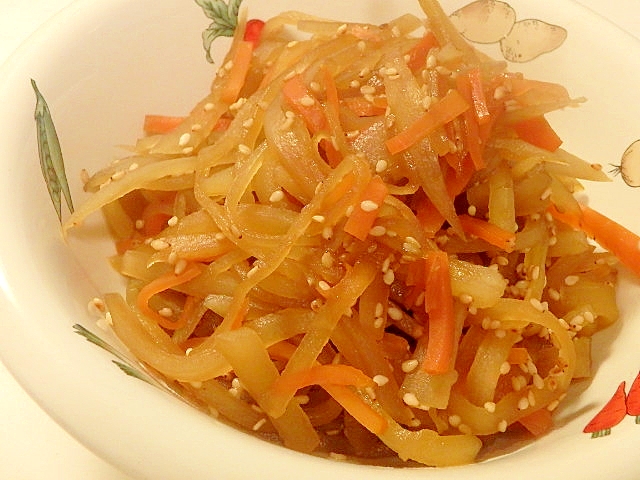 ヤーコンとにんじんのきんぴら